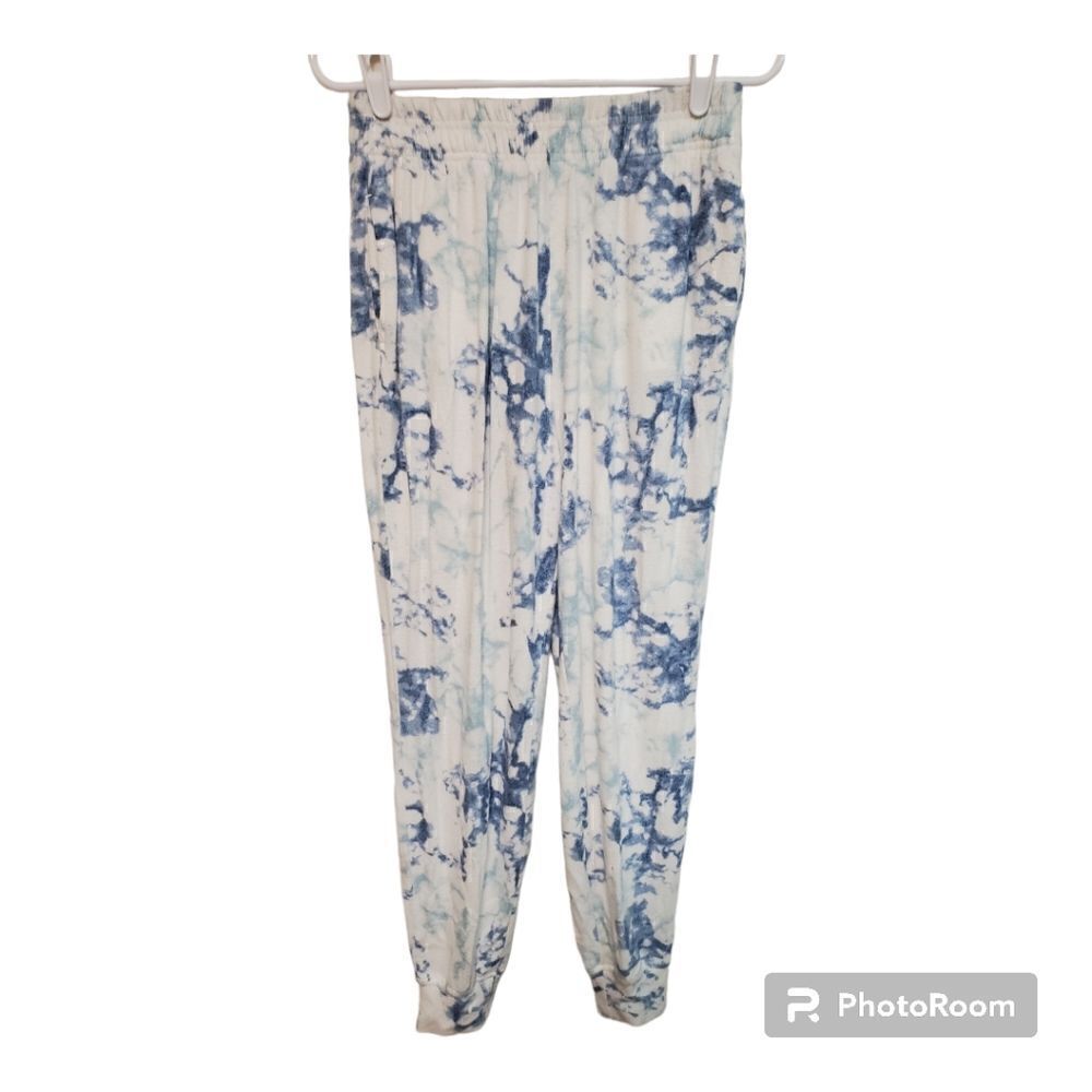 Old Navy Plush Tie-Dye Pull-On Joggers Size Small Blue Marble